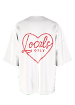 I Love Locals Tee - white-red
