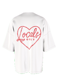 I Love Locals Tee - white-red