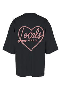 I Love Locals Tee - black-pink