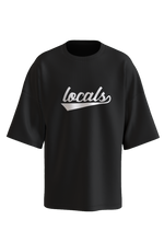 Locals Script Tee in black