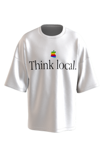 Think Local tee in white